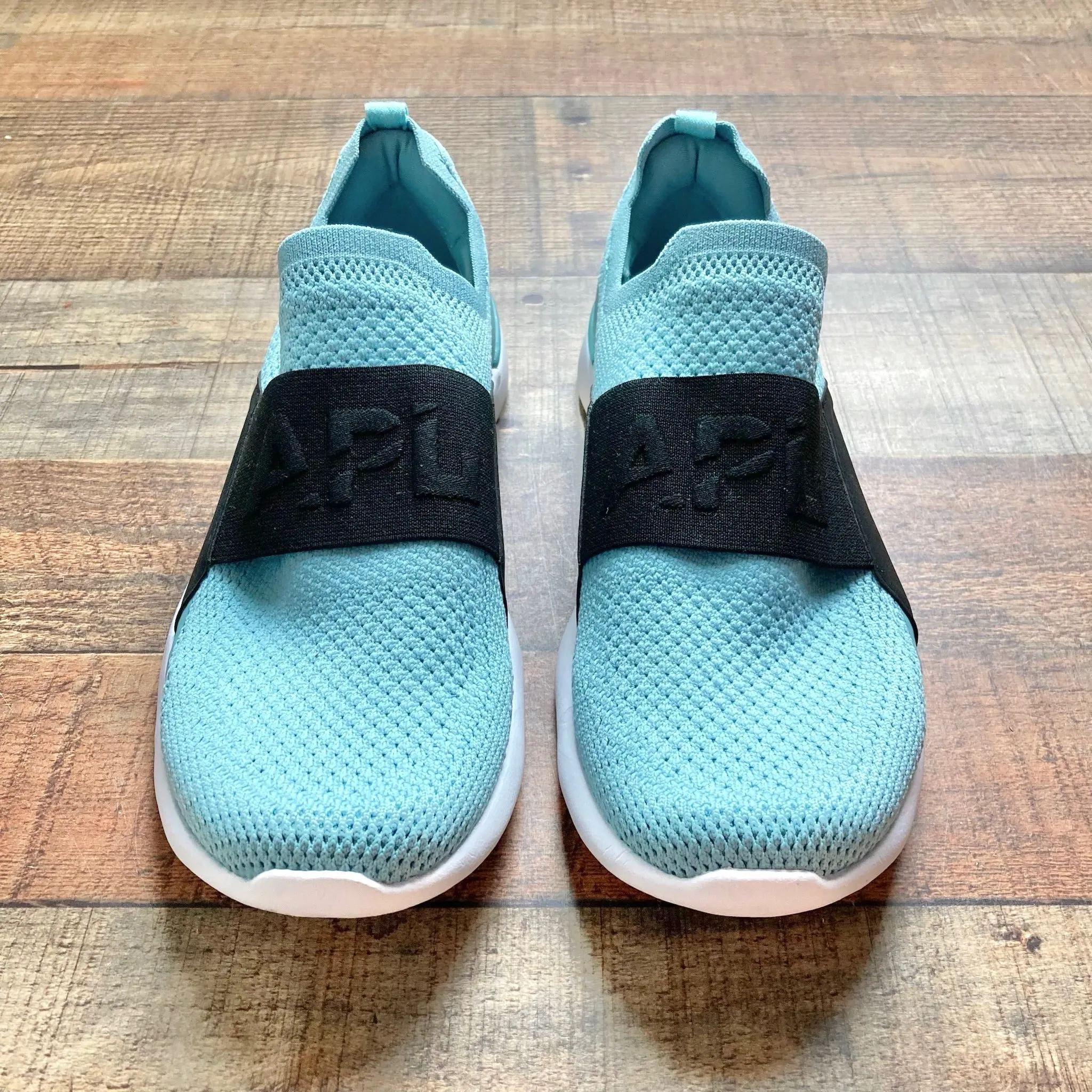 APL Teal with Black Embossed Elastic Strap Sneakers- Size 7.5 (see notes)