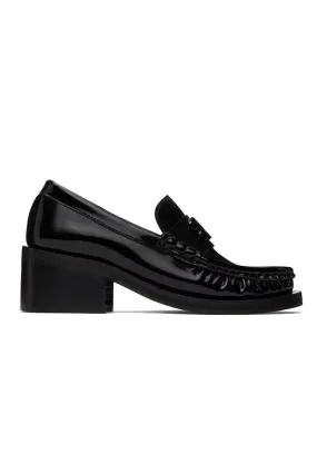 Butterfly Mid Heel Loafer - Black