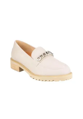 CANDICE MOC TOE LOAFER Bone Calf