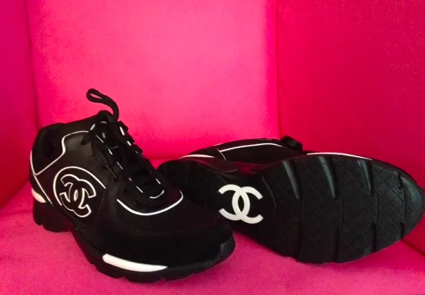 Chanel CC Logo 13C Black   White Sneakers, Fashionweek