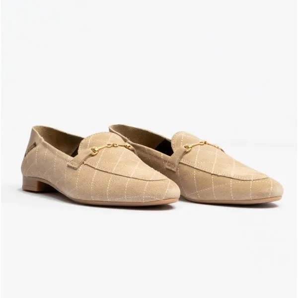 ESME Ladies Loafers Beige Suede