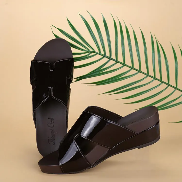 H-Strap Low Wedge Slides 2" inch [Arch-legance Series]