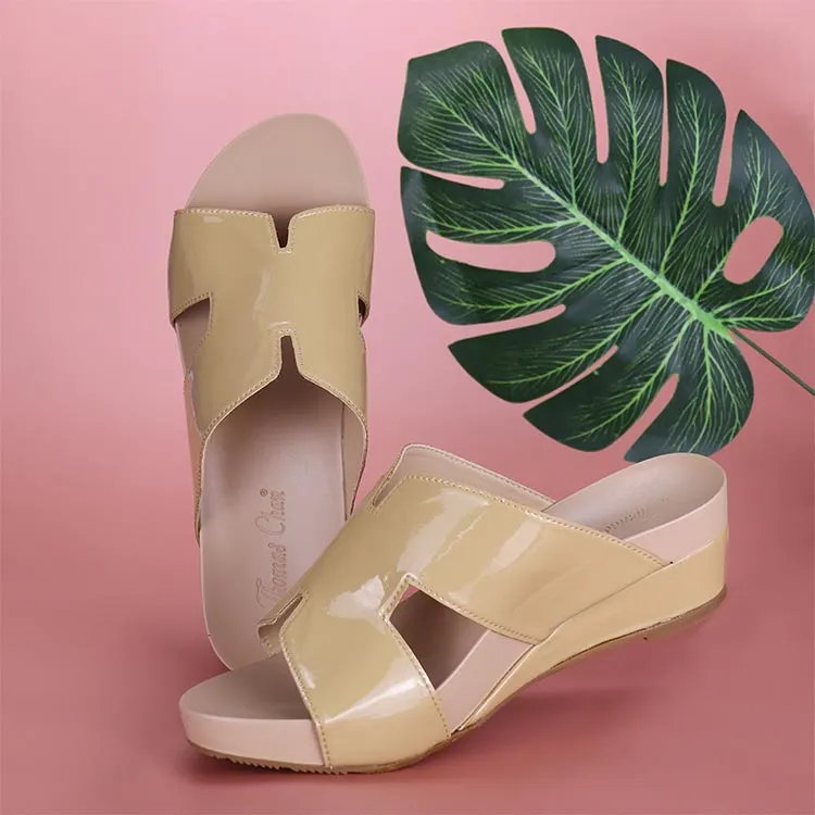 H-Strap Low Wedge Slides 2" inch [Arch-legance Series]
