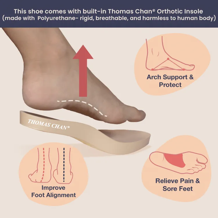 H-Strap Low Wedge Slides 2" inch [Arch-legance Series]