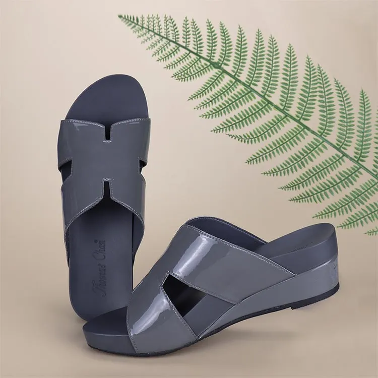 H-Strap Low Wedge Slides 2" inch [Arch-legance Series]