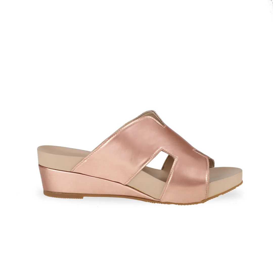 H-Strap Low Wedge Slides 2" inch [Arch-legance Series]