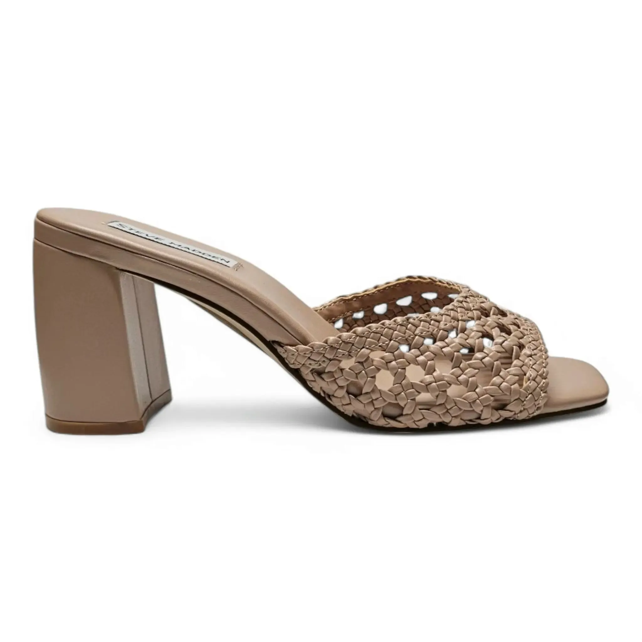 Mania Square Toe Mule Heels