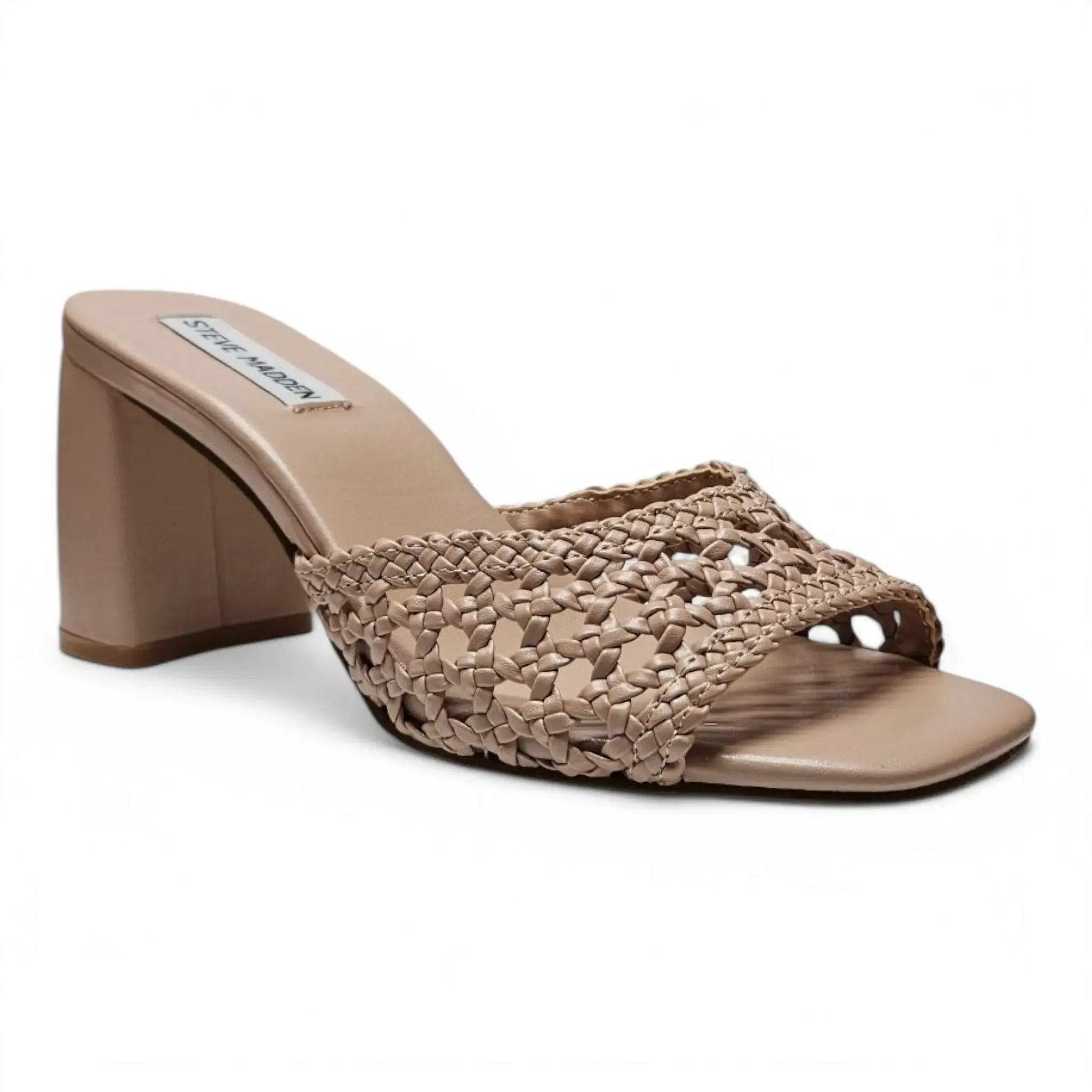 Mania Square Toe Mule Heels