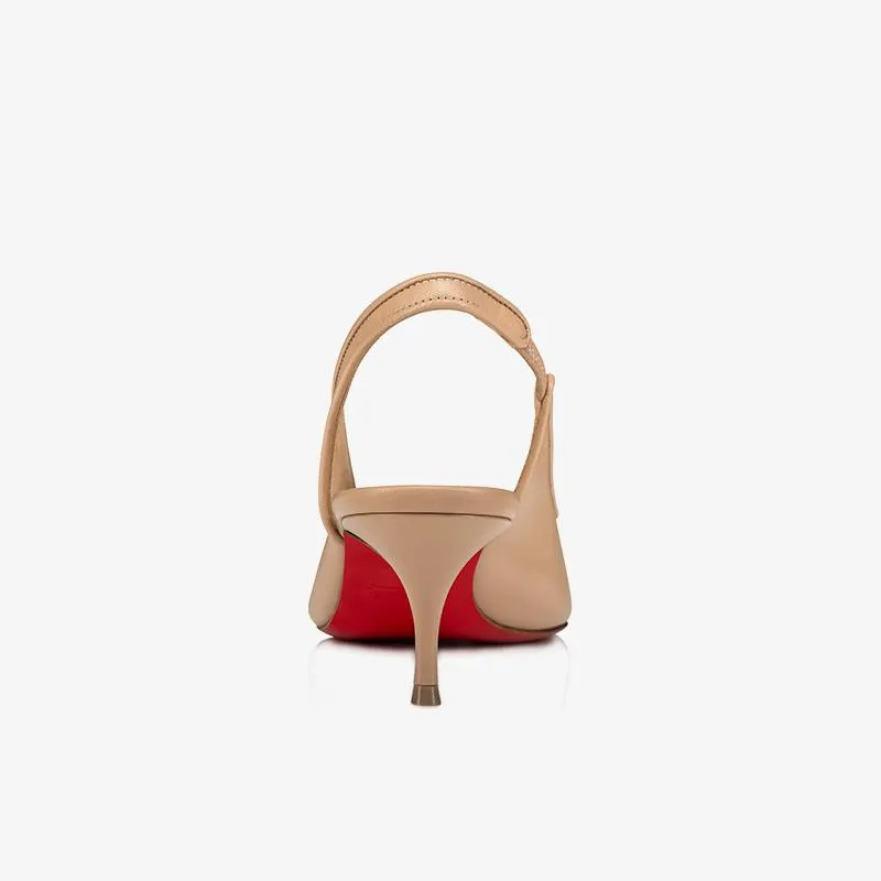Modern Blush Leather Slingback Pumps