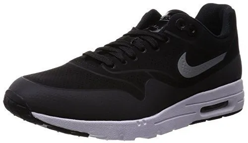 NIKE WOMENS AIR MAX 1 ULTRA MOIRE BLACK/BLACK/MTLLC SLVR/WHITE RUNNING SHOE (6.5)
