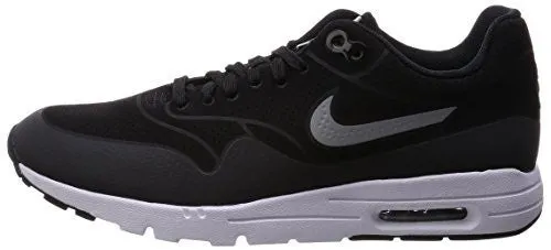 NIKE WOMENS AIR MAX 1 ULTRA MOIRE BLACK/BLACK/MTLLC SLVR/WHITE RUNNING SHOE (6.5)