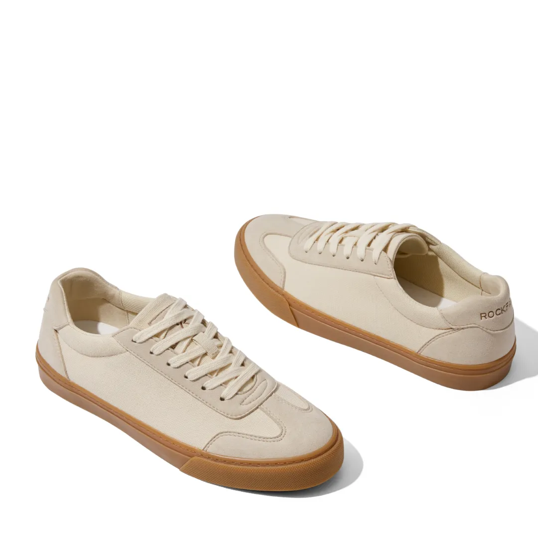 ROCKFISH  Beige / Gum 901 DWR Ladies Trainers,  Womens Canvas Sneaker B STOCK