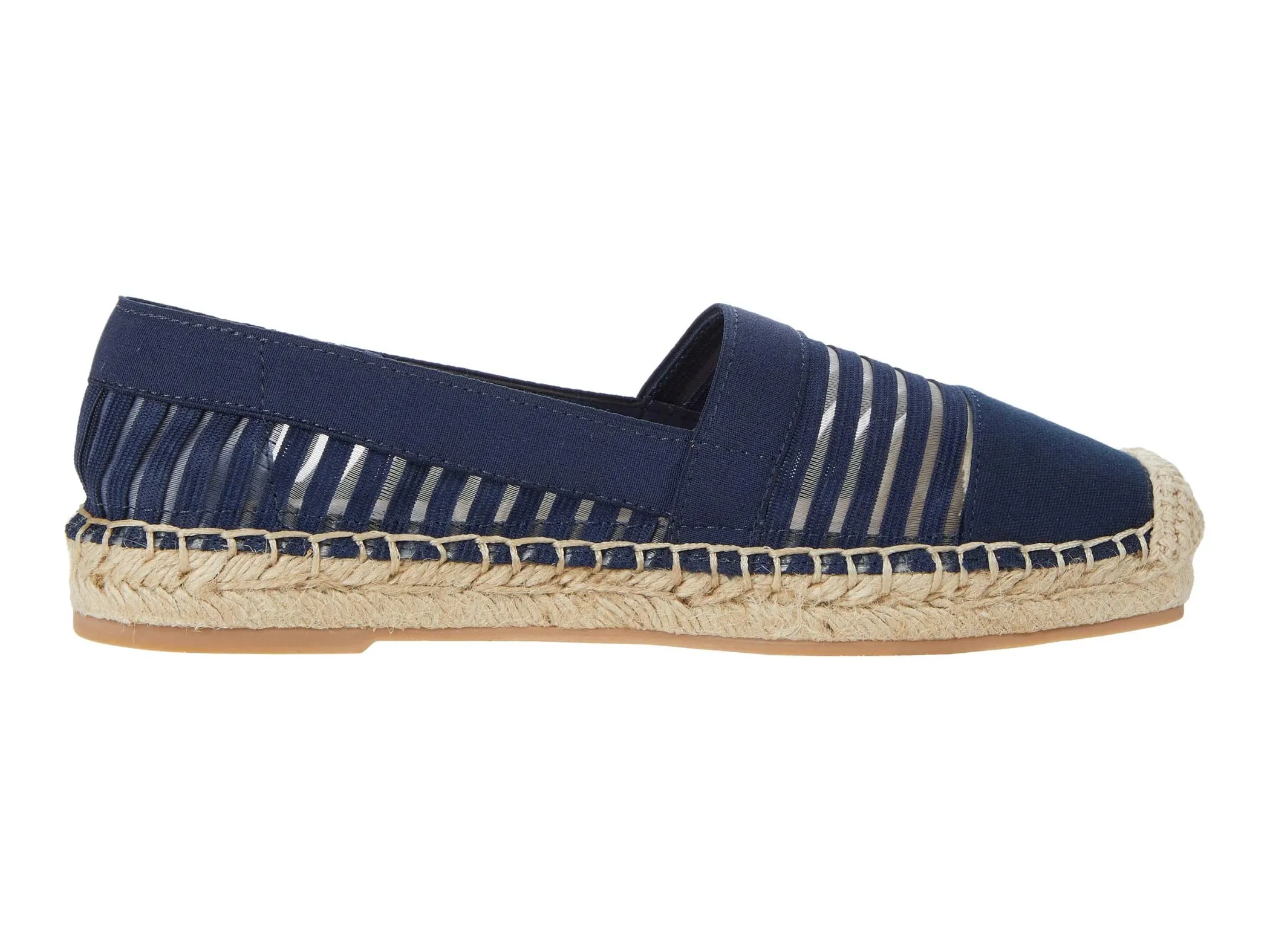 Steven Steve Madden Haleen Flatform Espadrille Slip-On Loafer Shoe NAVY MULTI