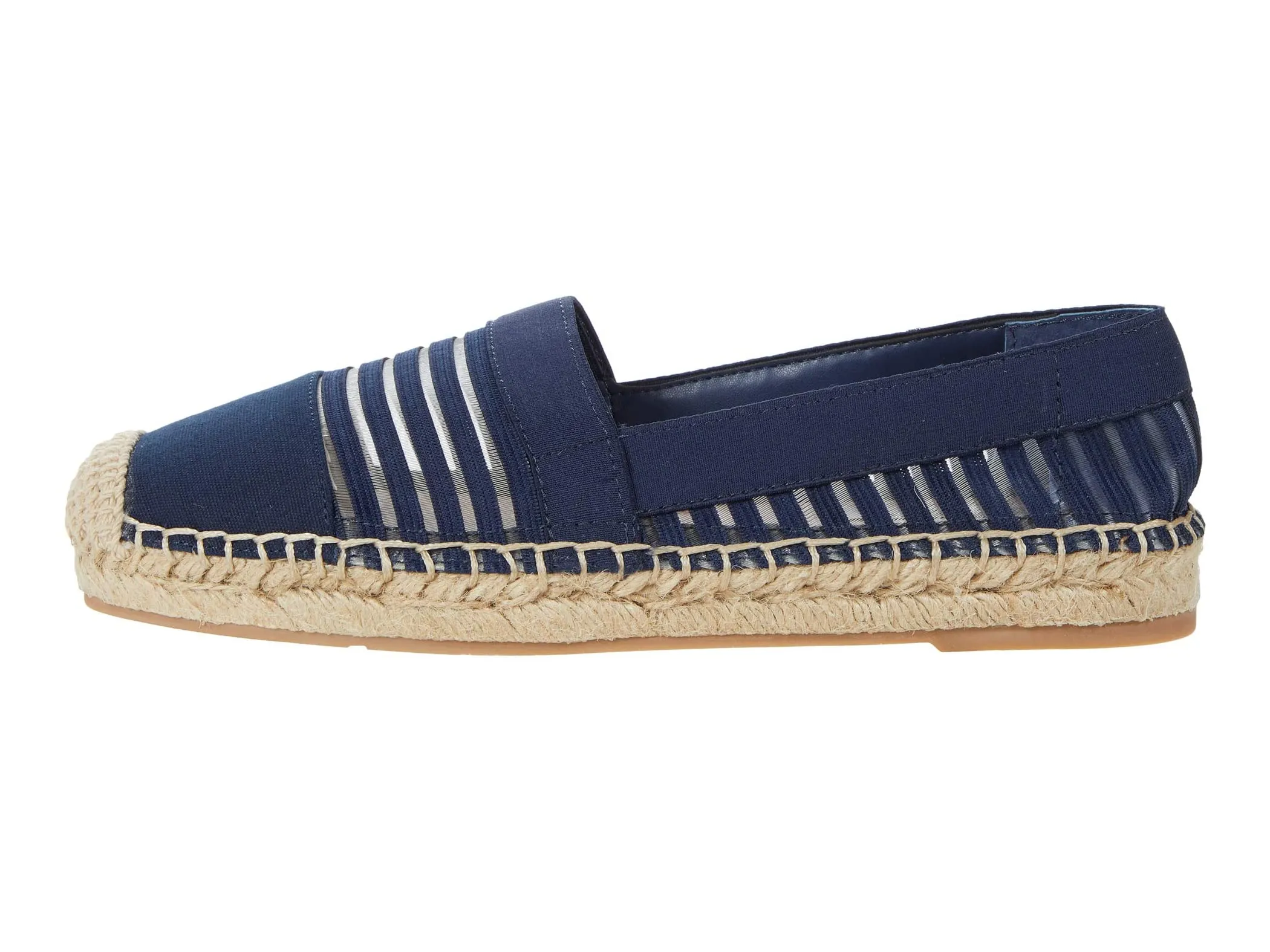 Steven Steve Madden Haleen Flatform Espadrille Slip-On Loafer Shoe NAVY MULTI