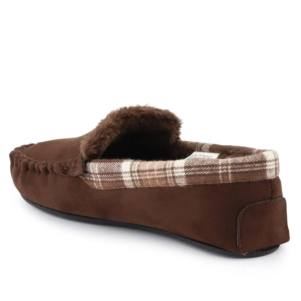 Tartan Cuff Slippers - GALOP40023 / 326 306