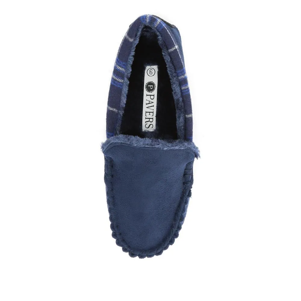 Tartan Cuff Slippers - GALOP40023 / 326 306