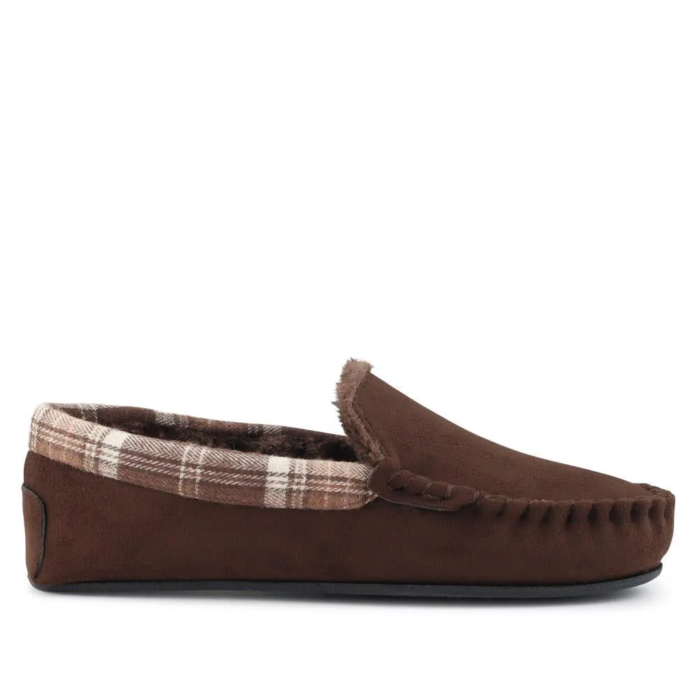 Tartan Cuff Slippers - GALOP40023 / 326 306
