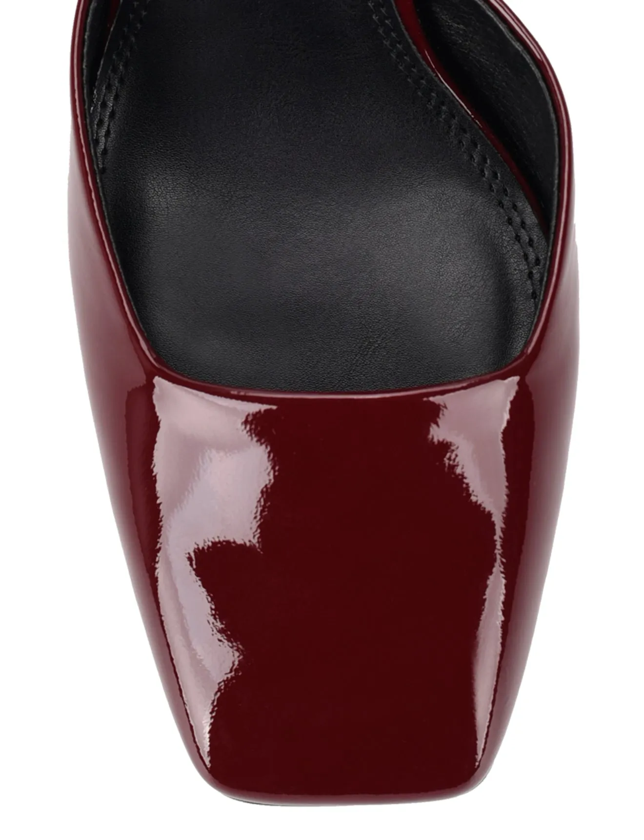 Travis Closed Toe Block Heels - Wine Patent Leather