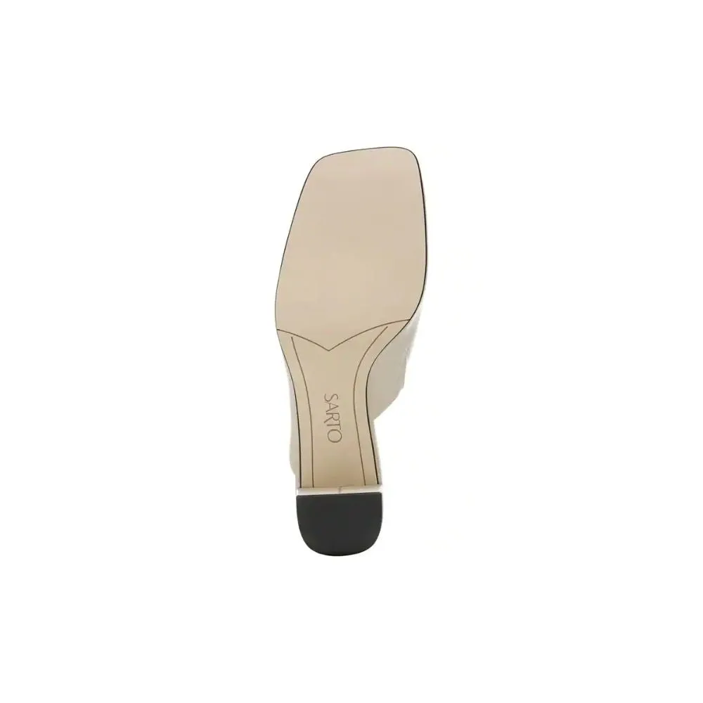 Xenia Chiffon Putty Leather Franco Sarto Mules