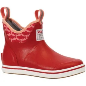 Xtratuf Women's Salmon Sisters 6" Waterproof Ankle Deck Boot -Red- XWAB6KS