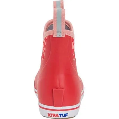 Xtratuf Women's Salmon Sisters 6" Waterproof Ankle Deck Boot -Red- XWAB6KS